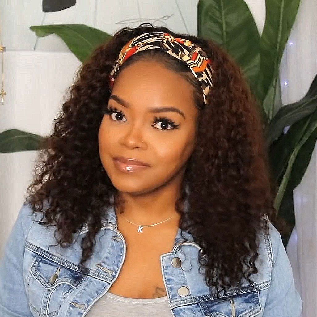 Natural Curly Headband Wig