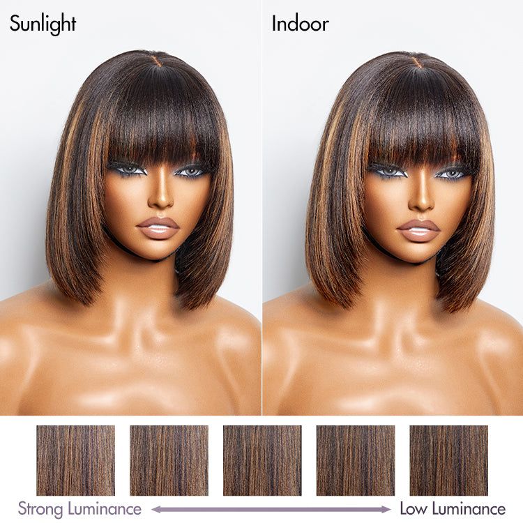 Short Bob Wigs With Hair Bangs