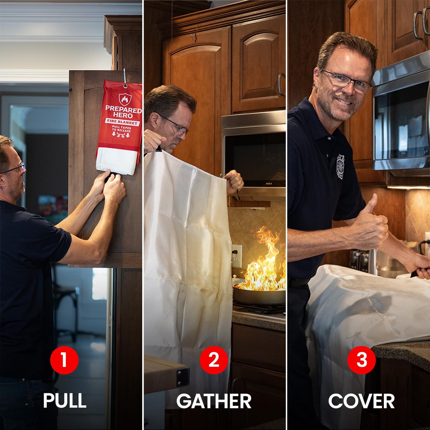 Emergency Fiberglass Fire Suppression Blanket for Kitchen