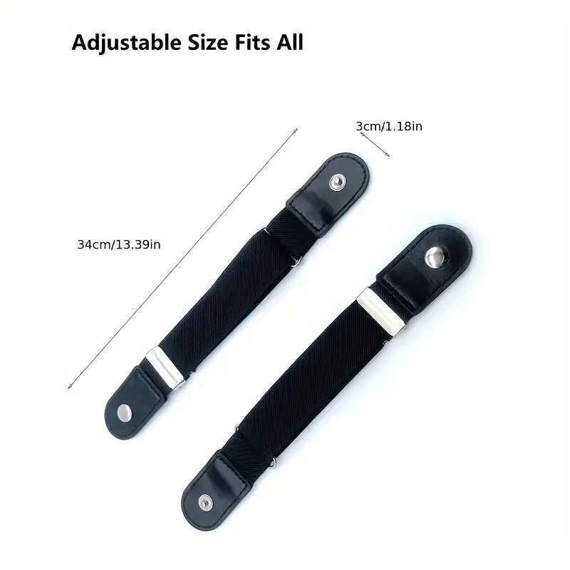 2pcs No Buckle Elastic Belt