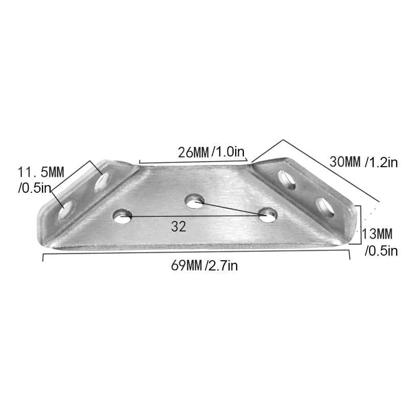 Triangular support made of stainless steel(No screws)