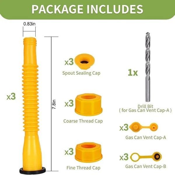 LAST DAY PROMOTION SAVE 49%🔥Upgraded Replacement Gas Can Spout with Flexible Nozzle, Fit for Most 1-10 Gal Can