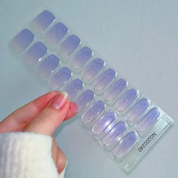 Semi-cured gel nail stickers kit