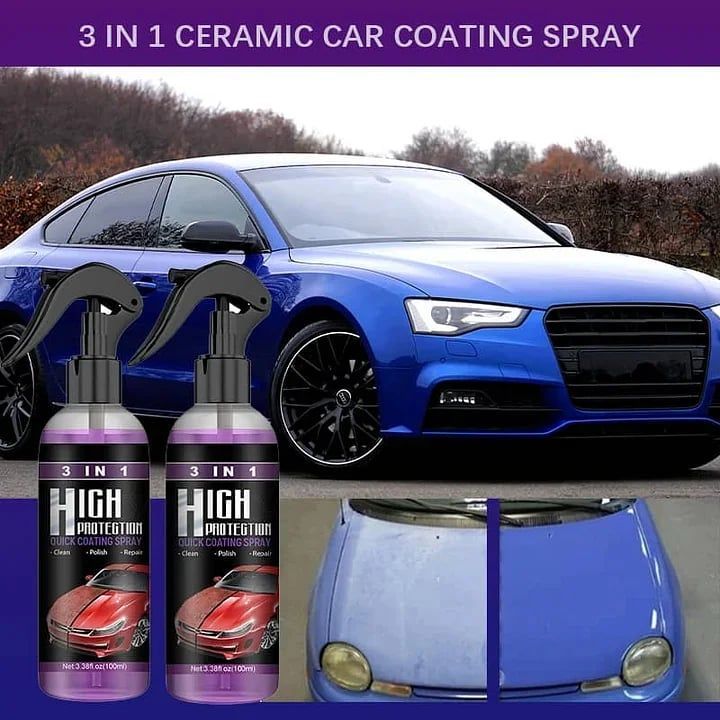 3 In 1 High Protection Quick Car Coating Spray Kit