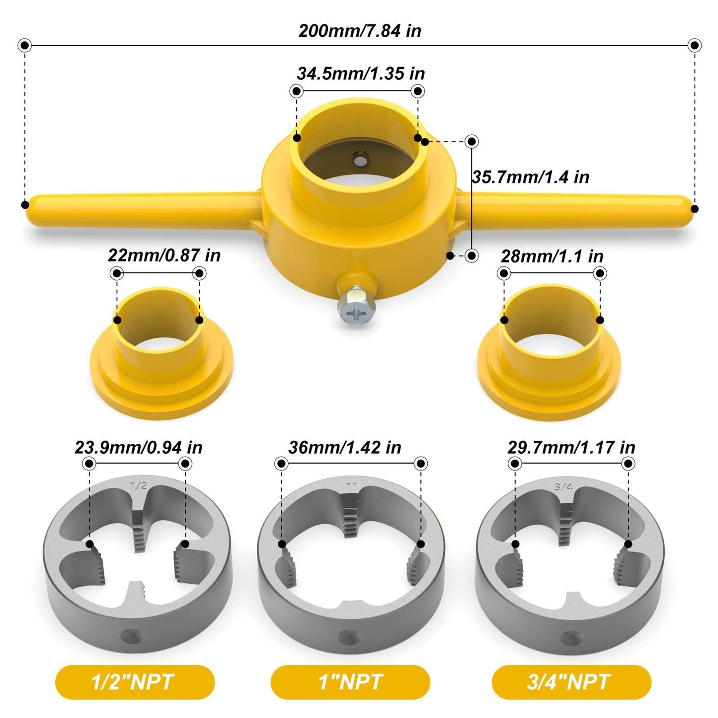 PVC Pipe Threader Kit