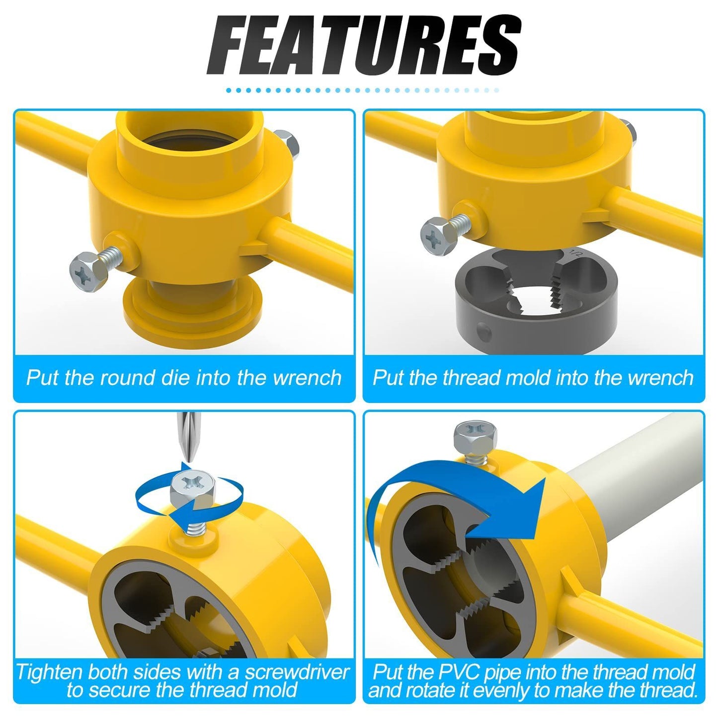 PVC Pipe Threader Kit