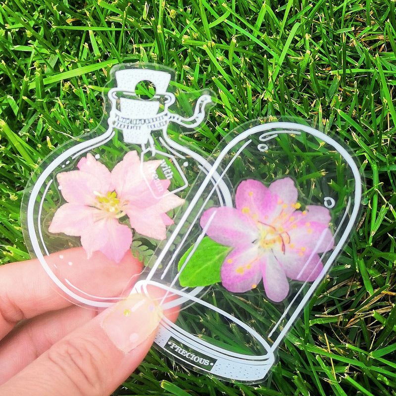 Transparent Dried Flower Bookmarks(40pcs-set)