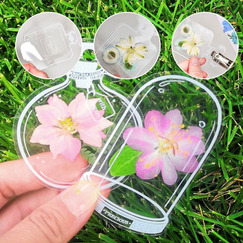 Transparent Dried Flower Bookmarks(40pcs-set)