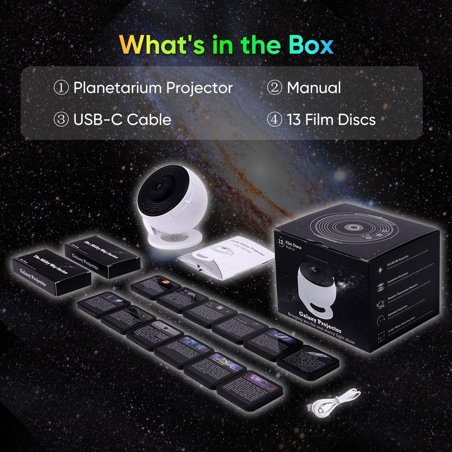 HD Image Star Galaxy Projector For Bedroom