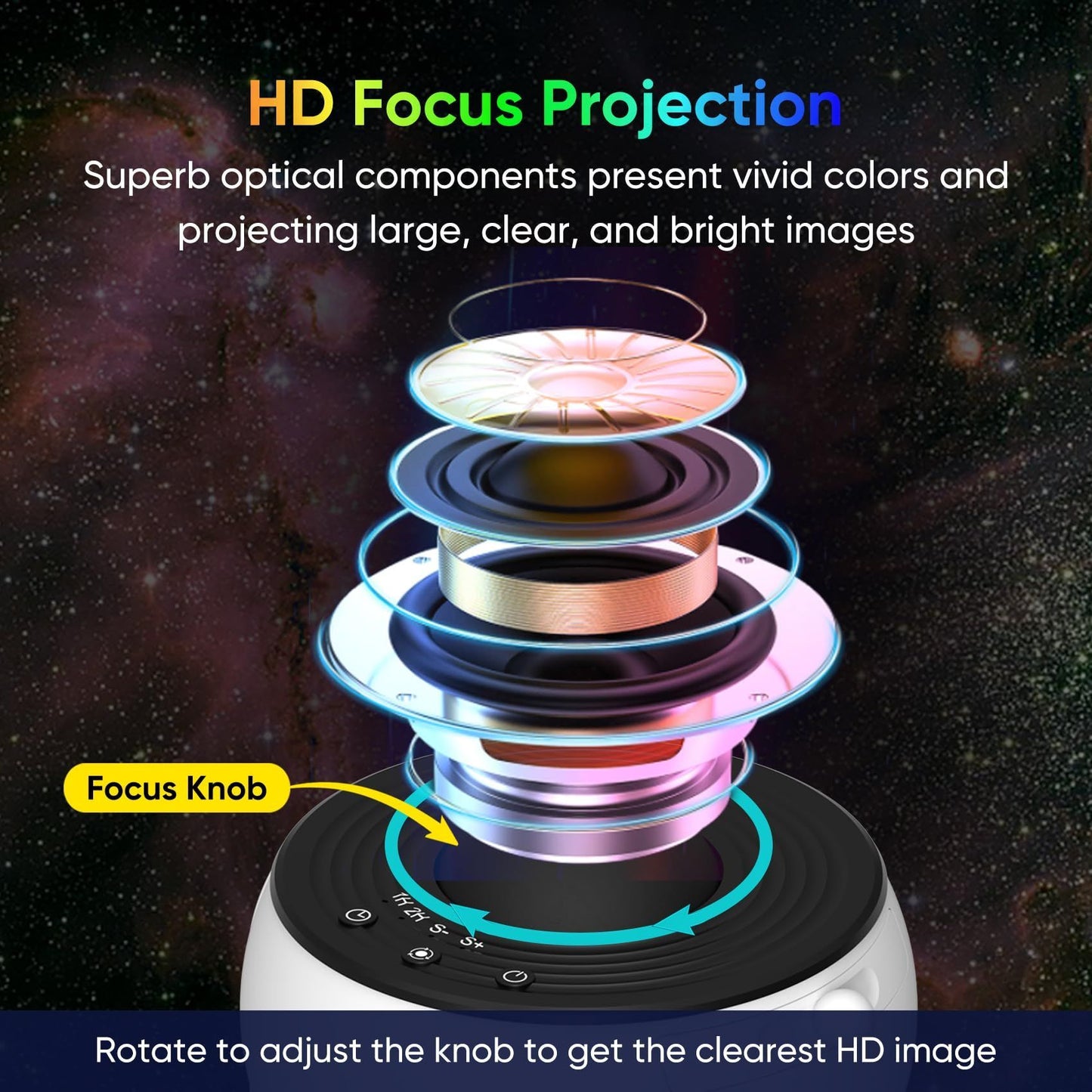 HD Image Star Galaxy Projector For Bedroom