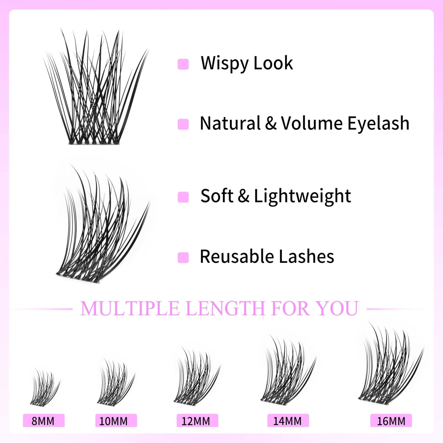 DIY Eyelash Clusters Extensions