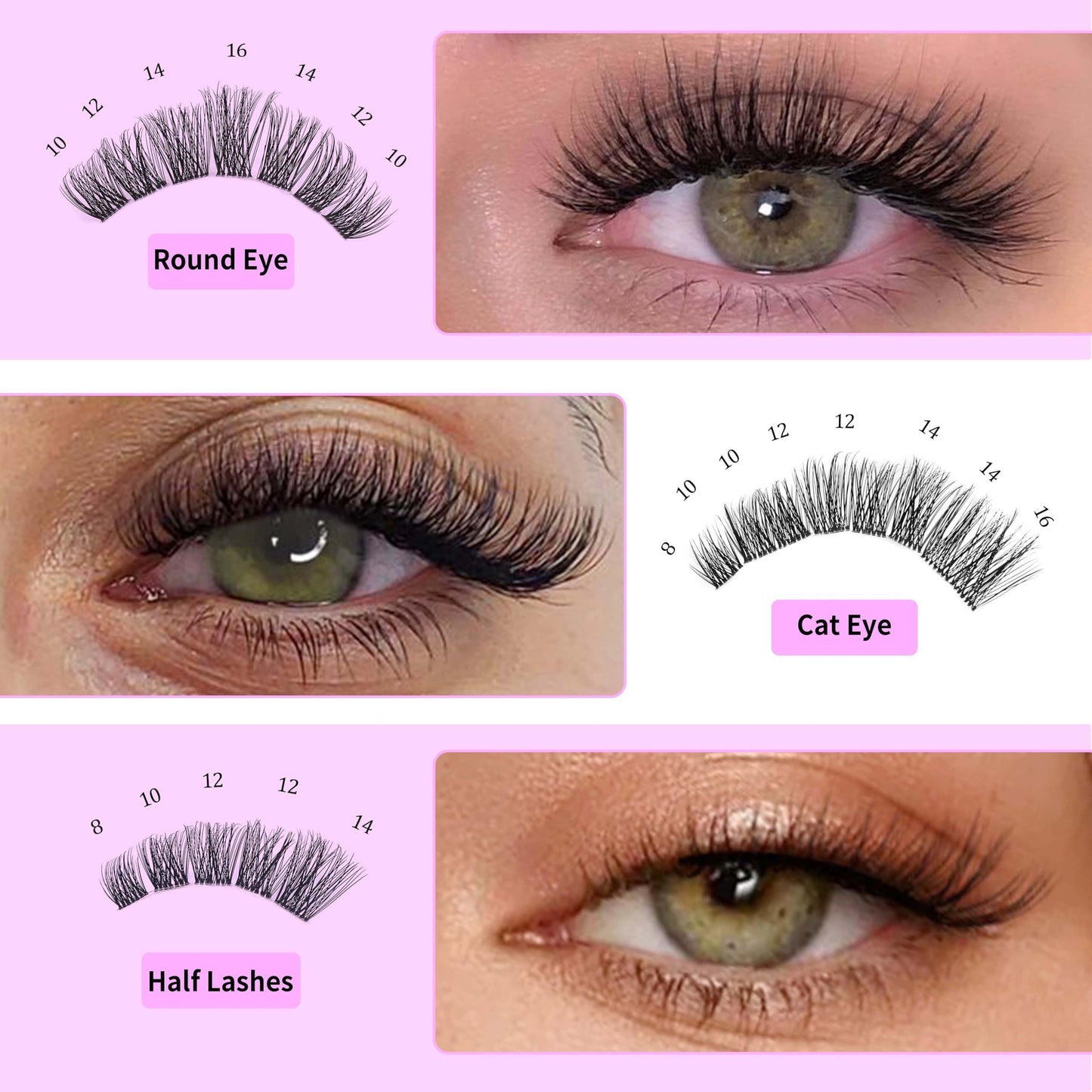 DIY Eyelash Clusters Extensions
