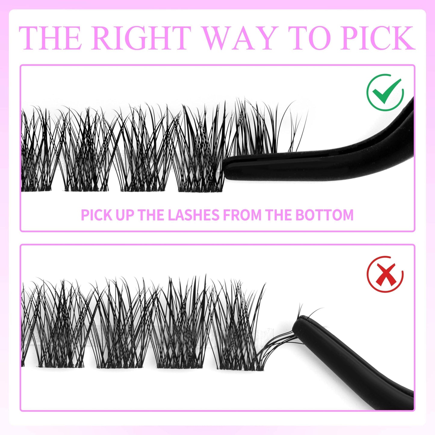 DIY Eyelash Clusters Extensions