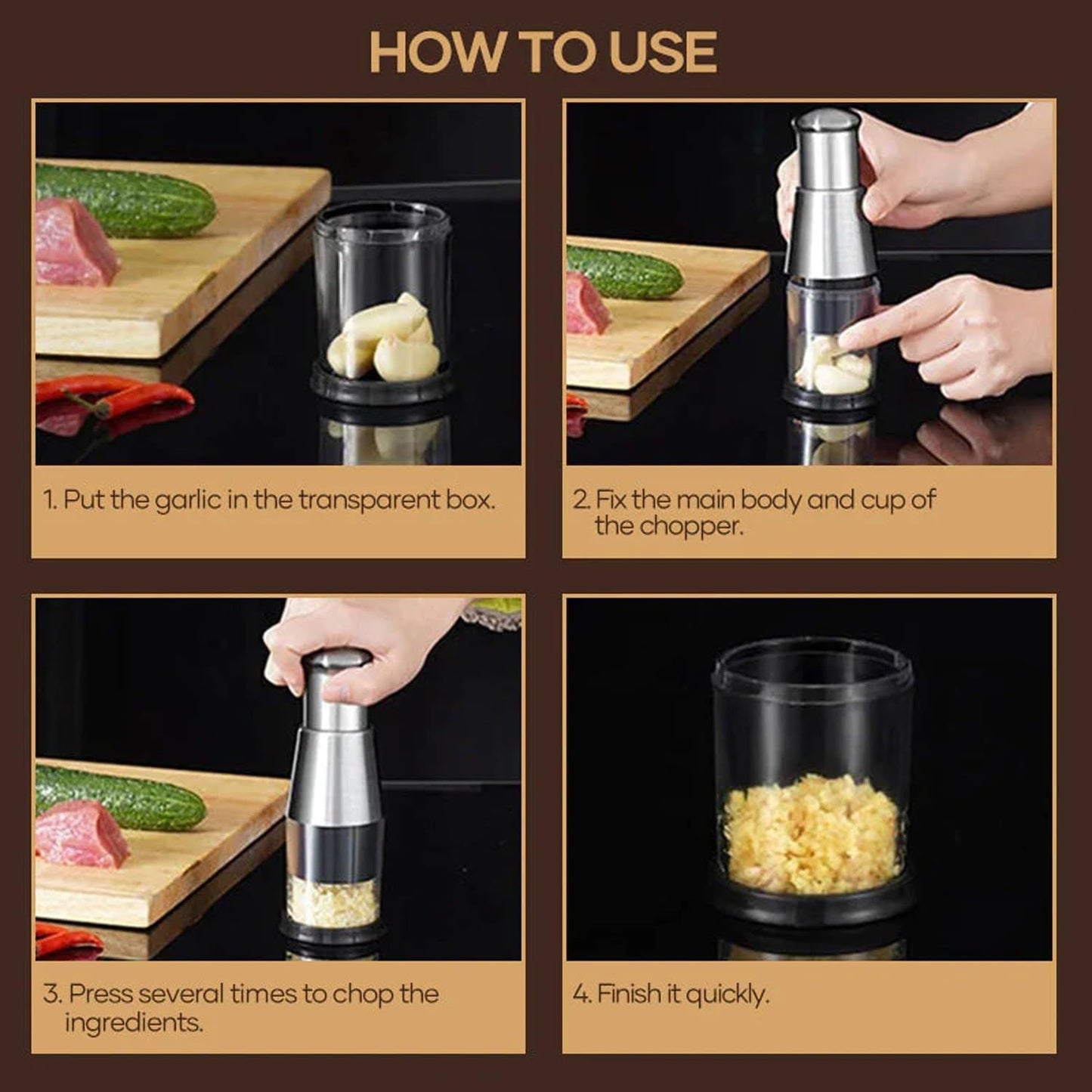 Stainless Steel Manual Food Chopper