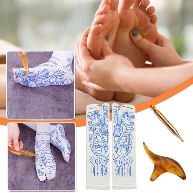 🔥Buy 1 Get 1 Free🔥Reflexology Chart Socks Set