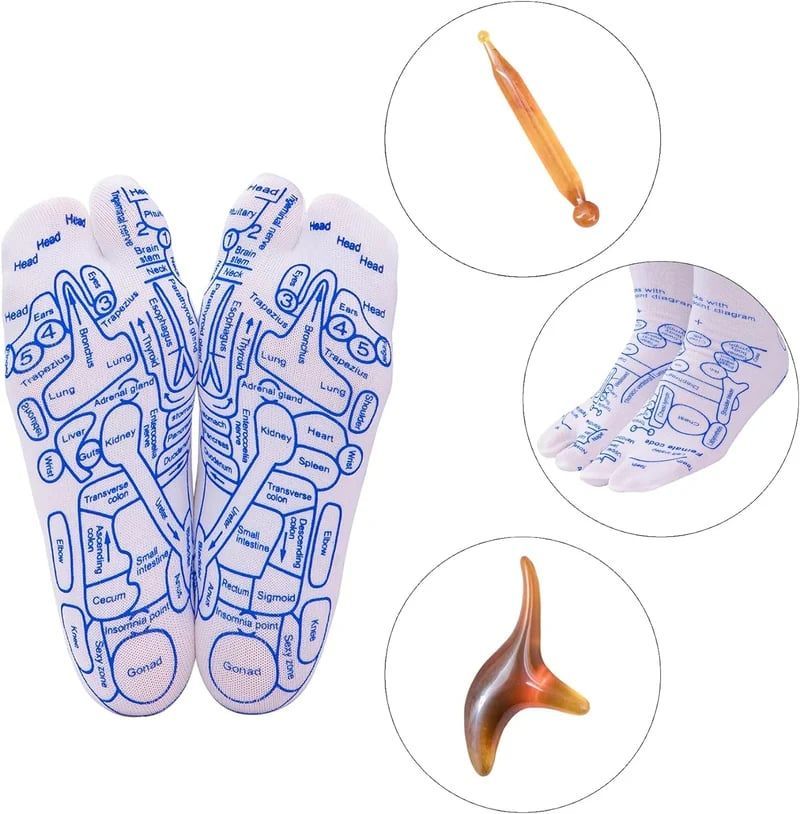 🔥Buy 1 Get 1 Free🔥Reflexology Chart Socks Set