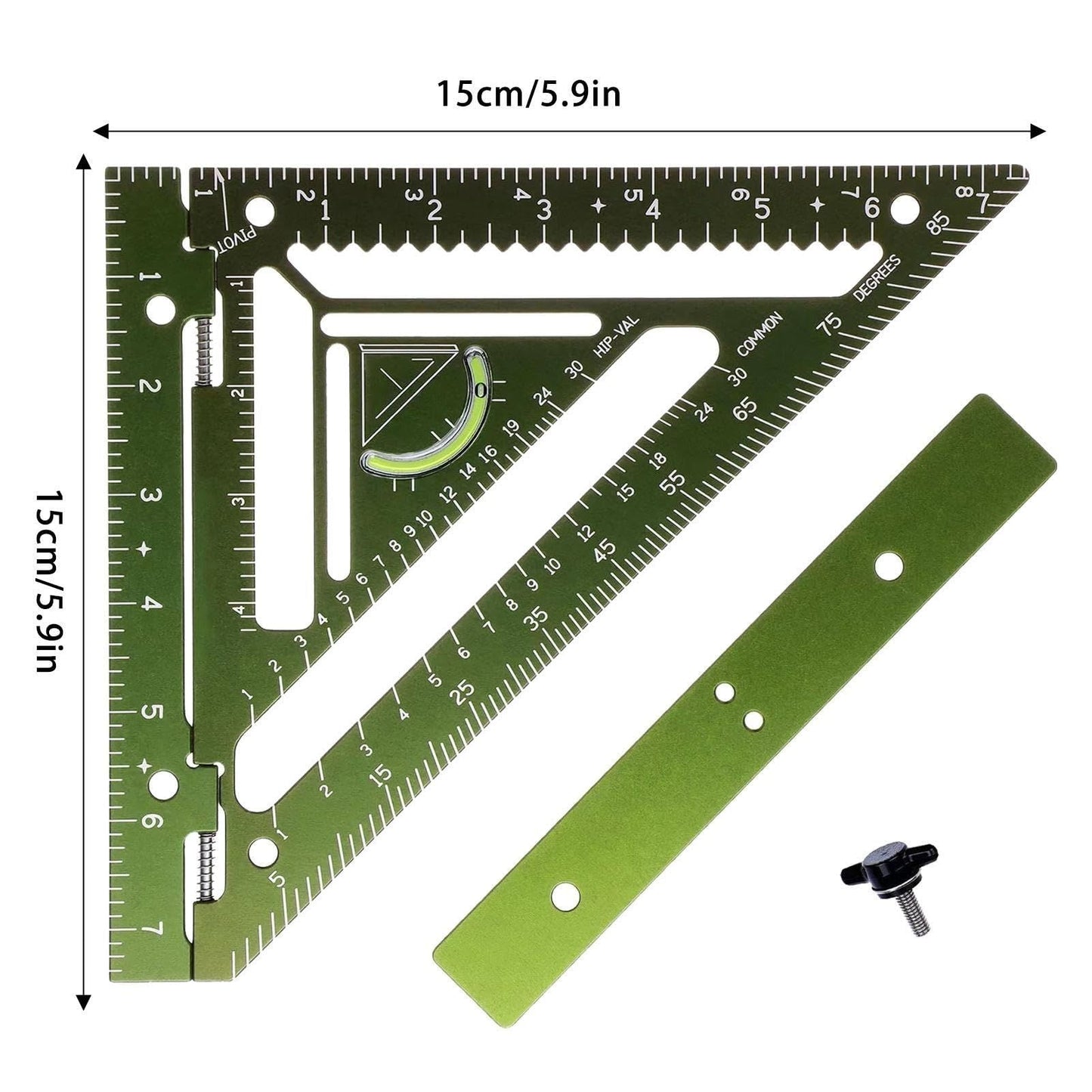 Precision Adjustable Carpentry Rafter Square