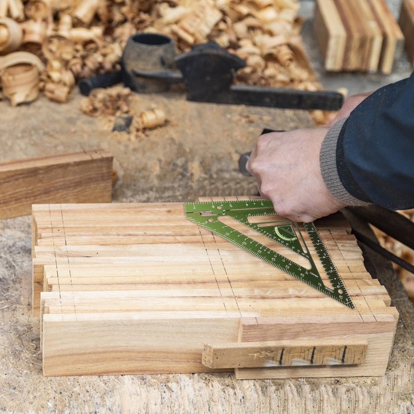 Precision Adjustable Carpentry Rafter Square