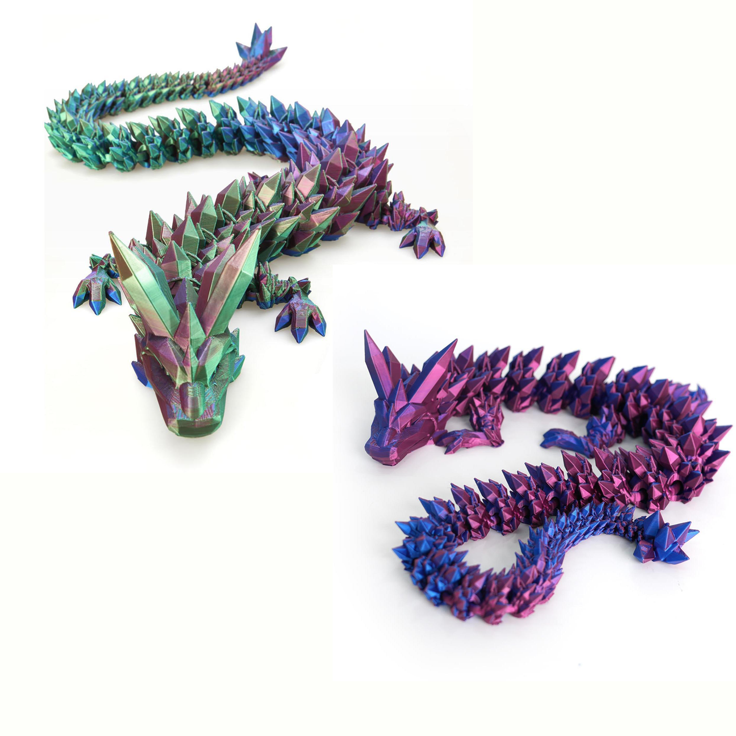12 Inch Multi Color 3D Printed Dragon
