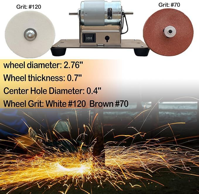 7 Speed Adjustable Table Top Grinder Polisher