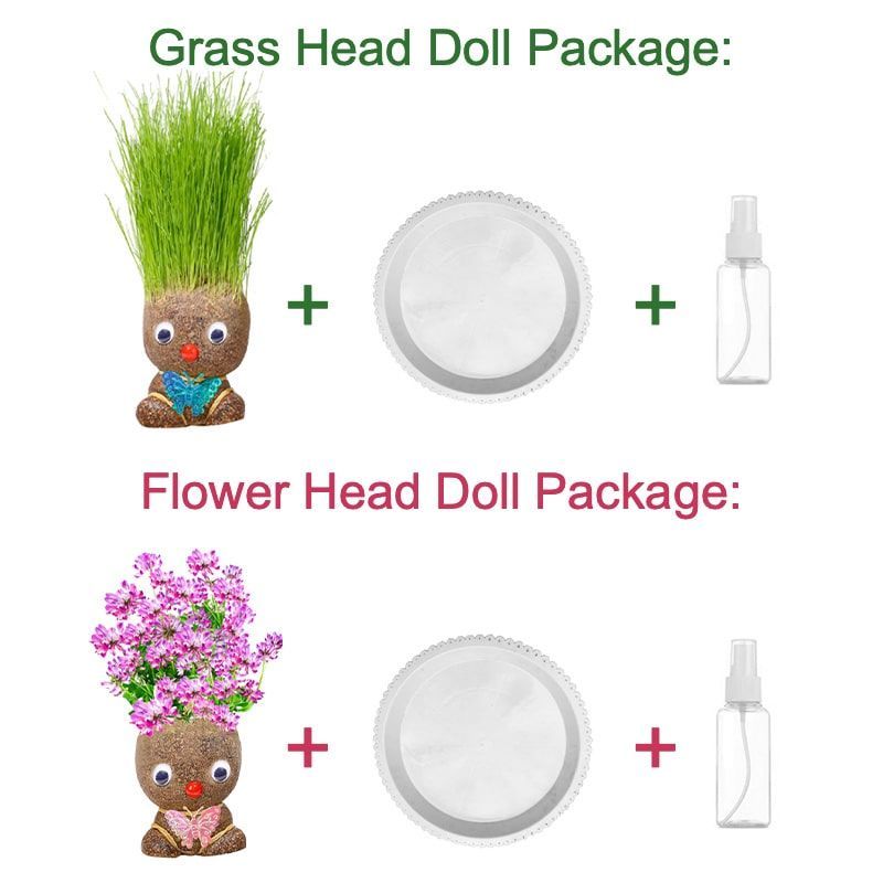 Grass & Flower Head Doll