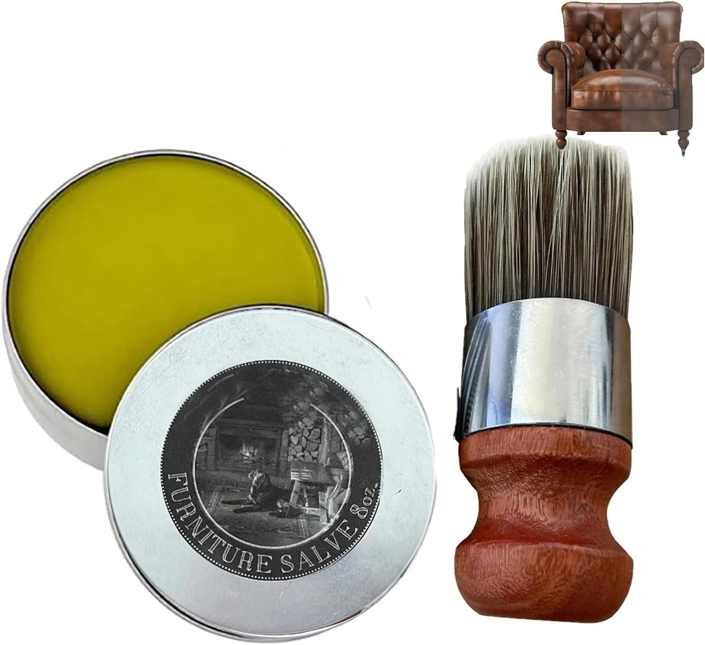 🔥Last Day Promotion 50% OFF - Wise Owl Furniture Salve & Brush