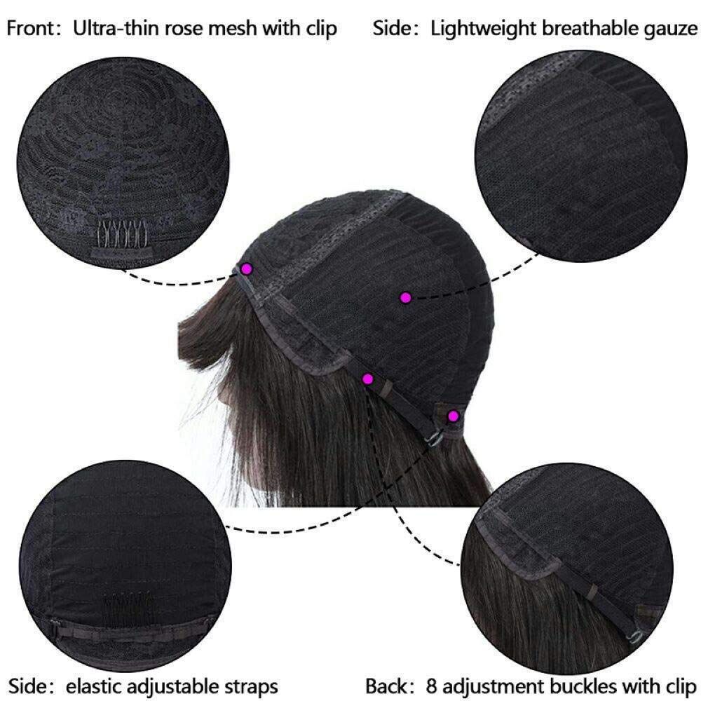 Short Black Bob Wigs With Hair Bangs