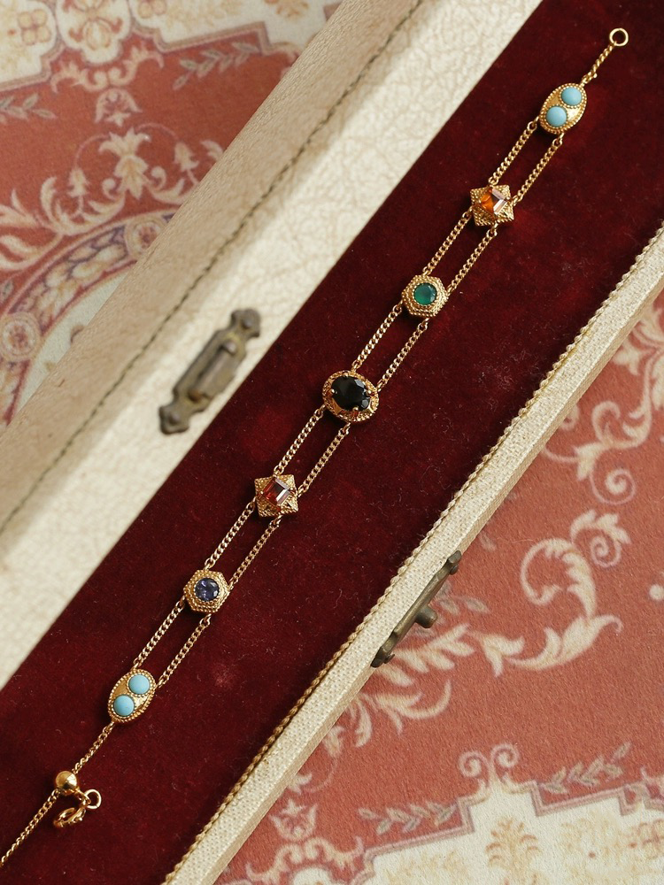 Rainbow Zirconia Necklace | 24k Gold Plated