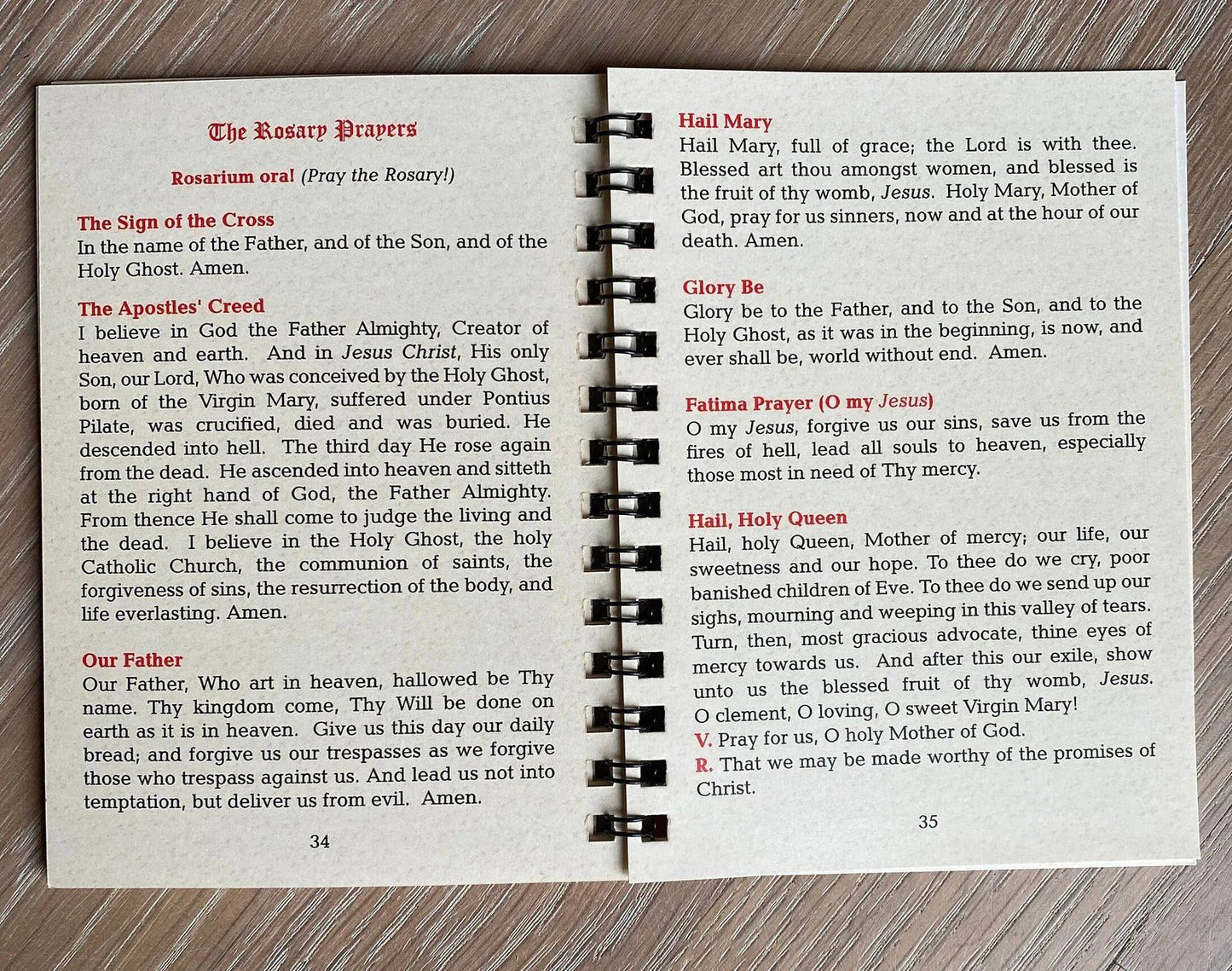 🙏POCKET-SIZE Rosary Meditation Book
