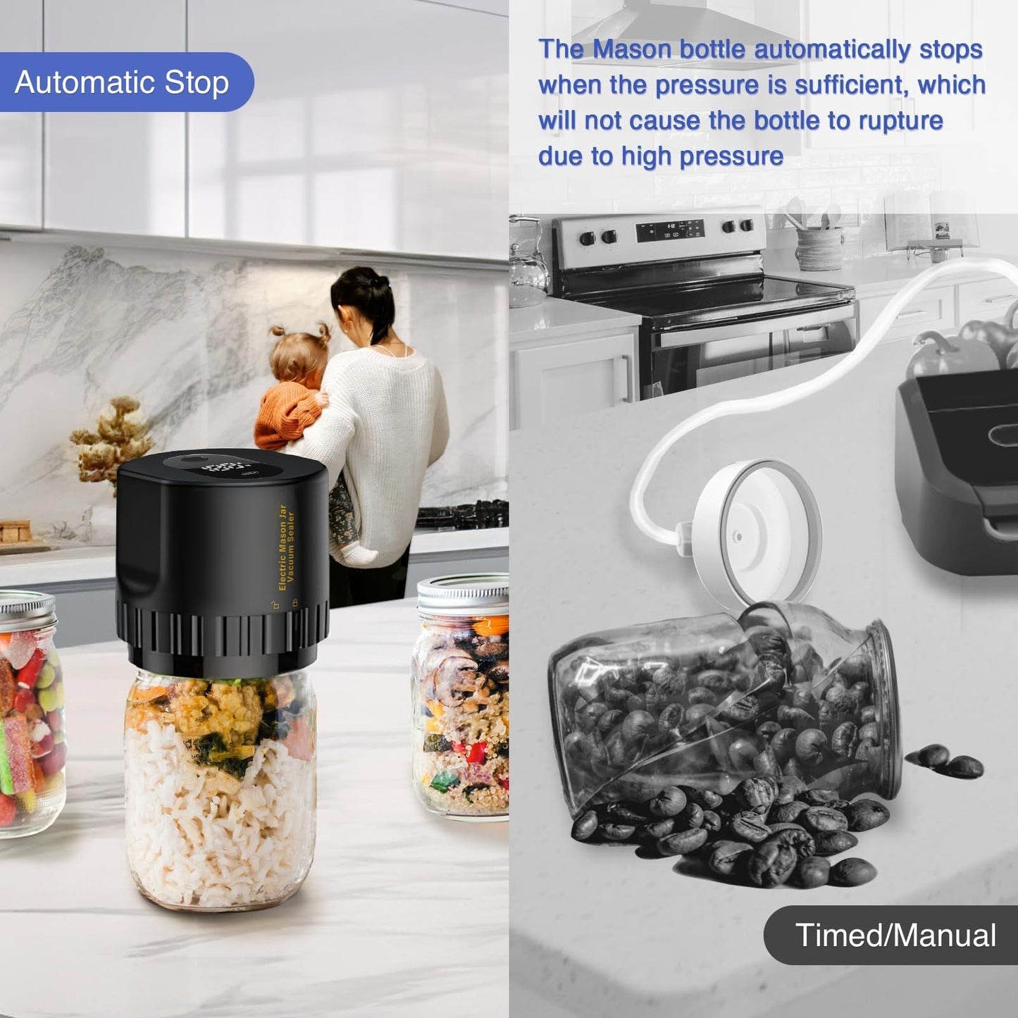 Electric Mason Jar Vacuum Sealer Kit