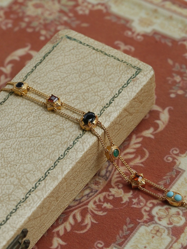Rainbow Zirconia Necklace | 24k Gold Plated