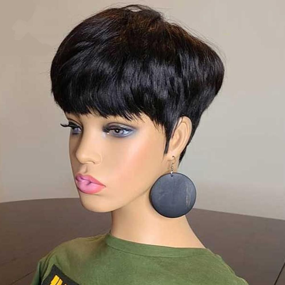 Black Bob Wigs With Bangs