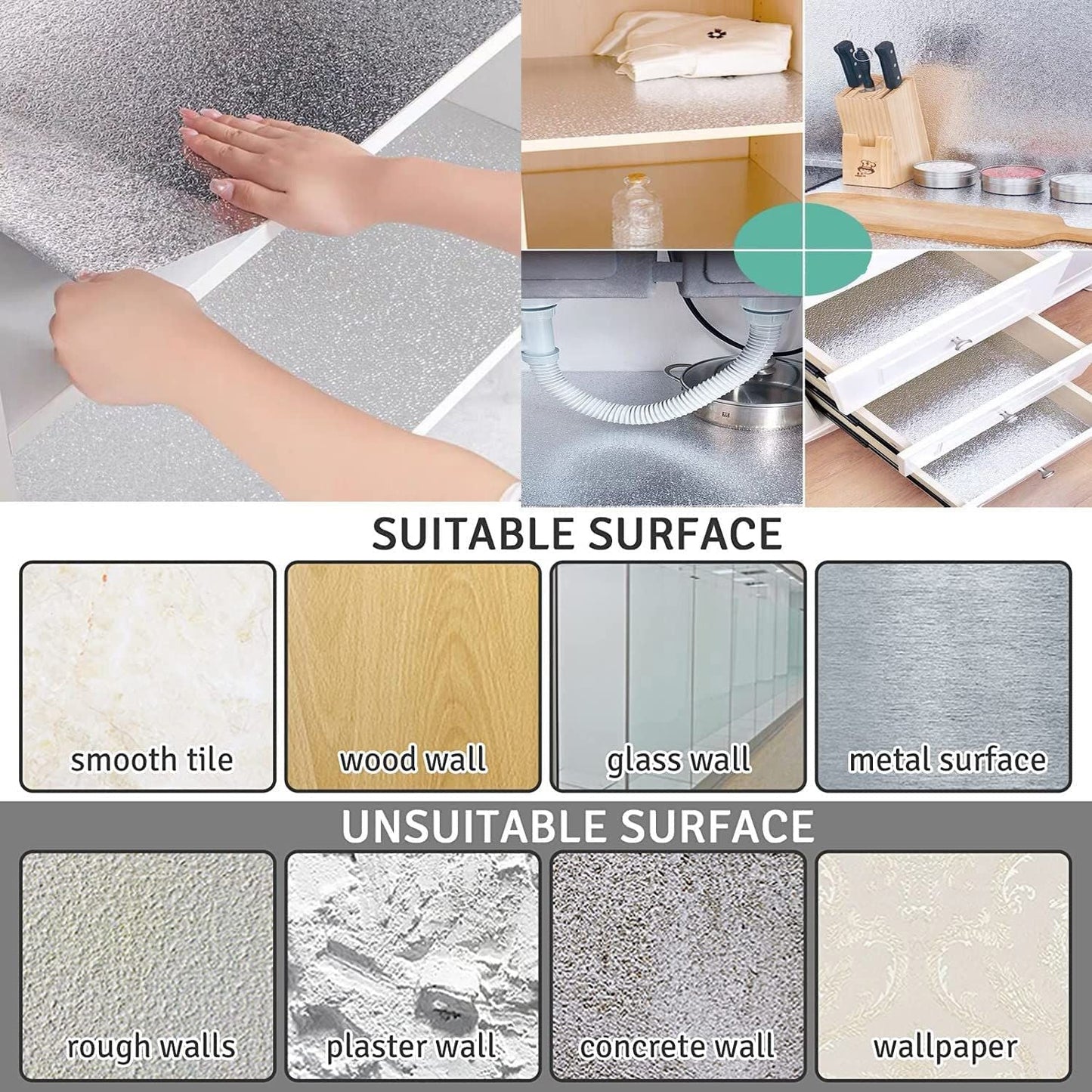 Kitchen Oil Proof Aluminum Self-Adhesive Sticker