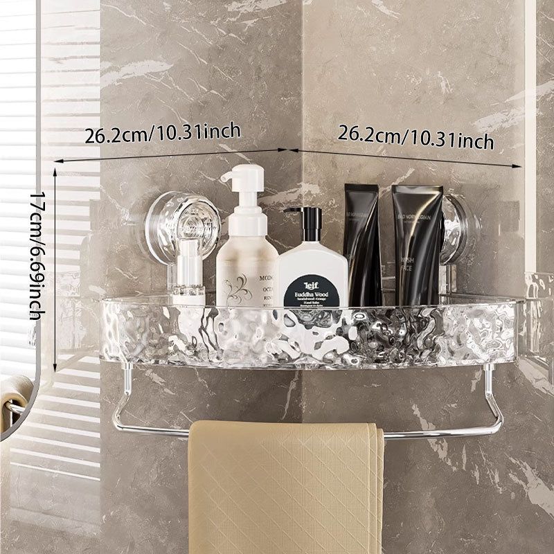 No-Drill Clear Wall Caddy: Drill-Free, Removable, Multifunctional Triangle Storage