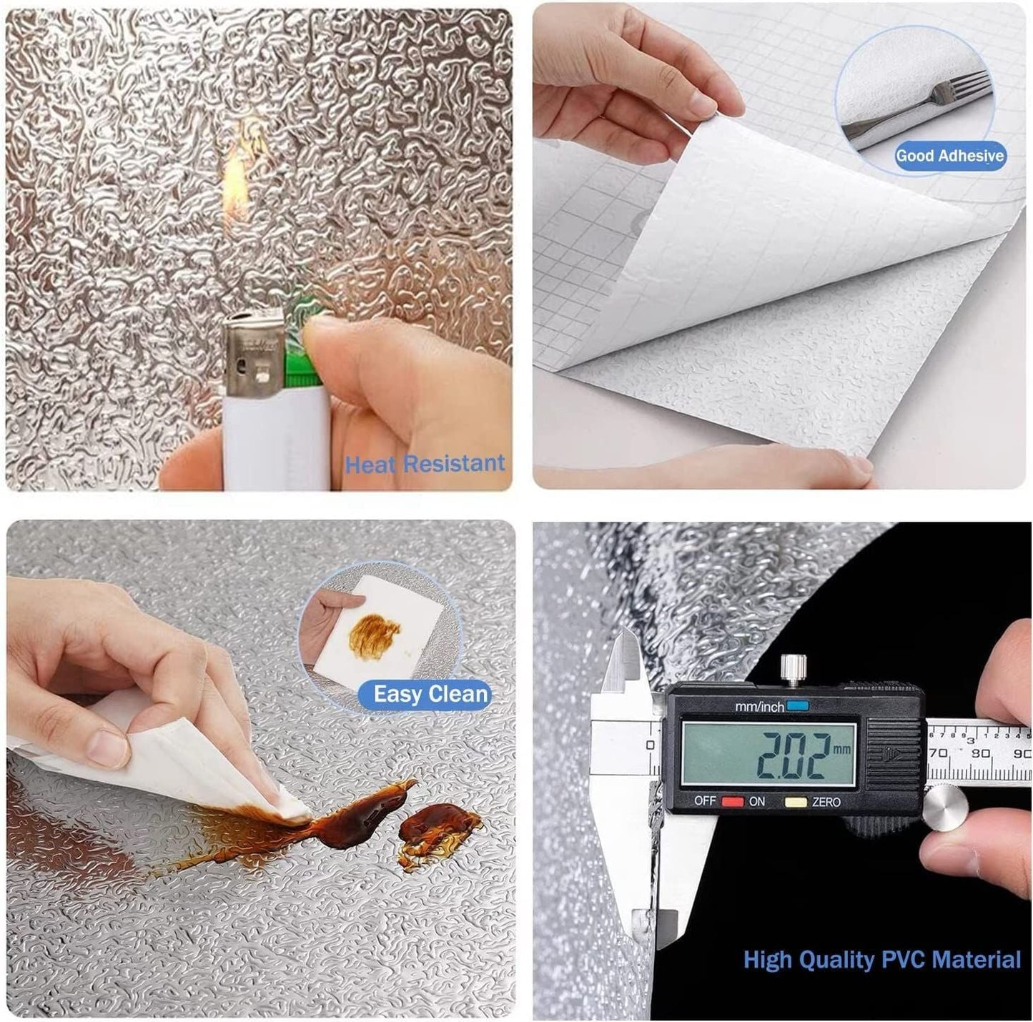 Kitchen Oil Proof Aluminum Self-Adhesive Sticker