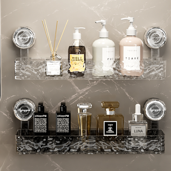 No-Drill Clear Wall Caddy: Drill-Free, Removable, Multifunctional Triangle Storage
