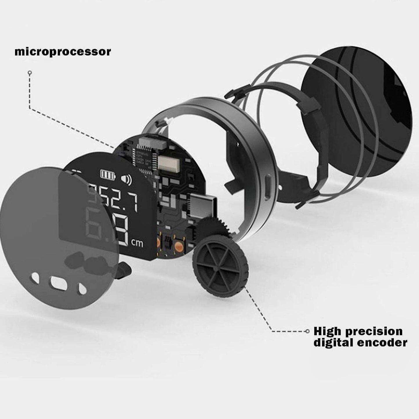 Electronic Tape Measure with LCD Display Digital Ruler