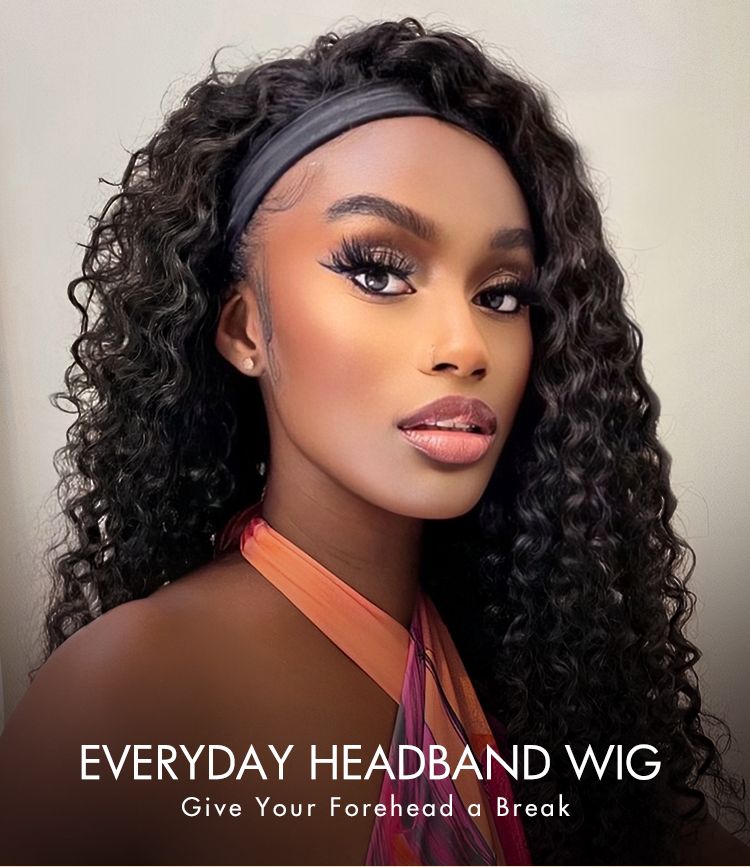 Natural Curly Beauty Headband Wig