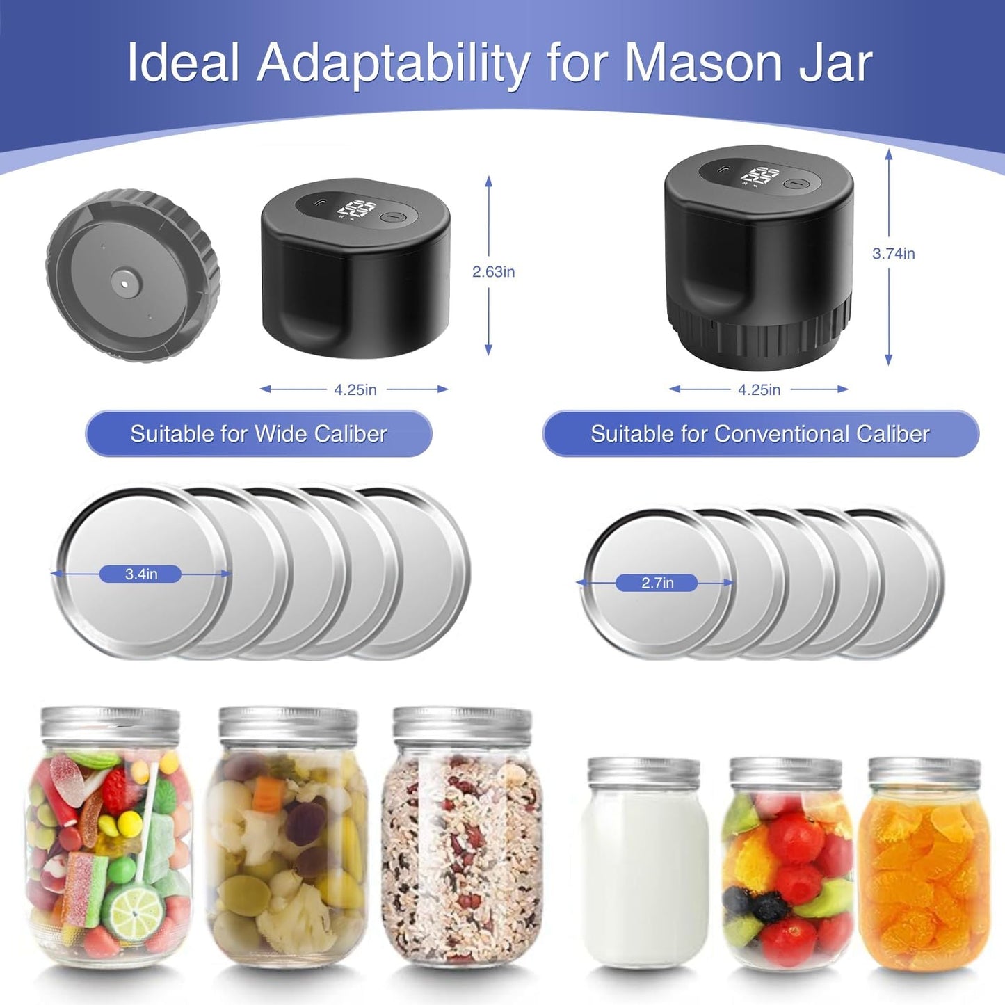 Electric Mason Jar Vacuum Sealer Kit