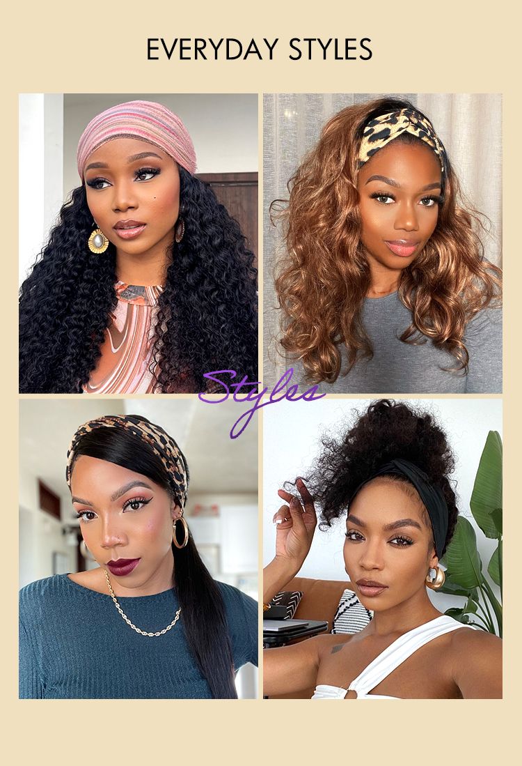 Natural Curly Beauty Headband Wig