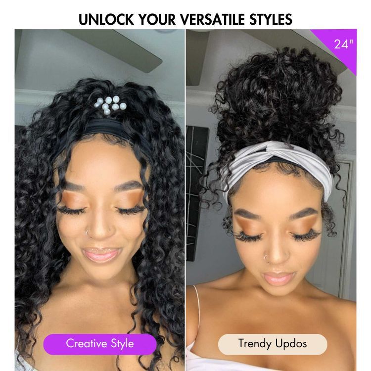 Natural Curly Beauty Headband Wig