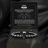 To My Man-Adjustable Crown Bracelet