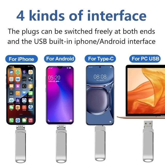 Multifunctional Large-capacity four-in-one mobile phone expansion flash drive