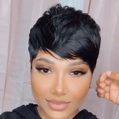 Black Bob Wigs With Bangs