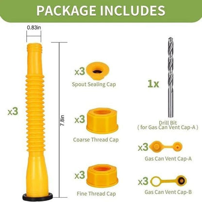 LAST DAY PROMOTION SAVE 49%🔥Upgraded Replacement Gas Can Spout with Flexible Nozzle, Fit for Most 1-10 Gal Can