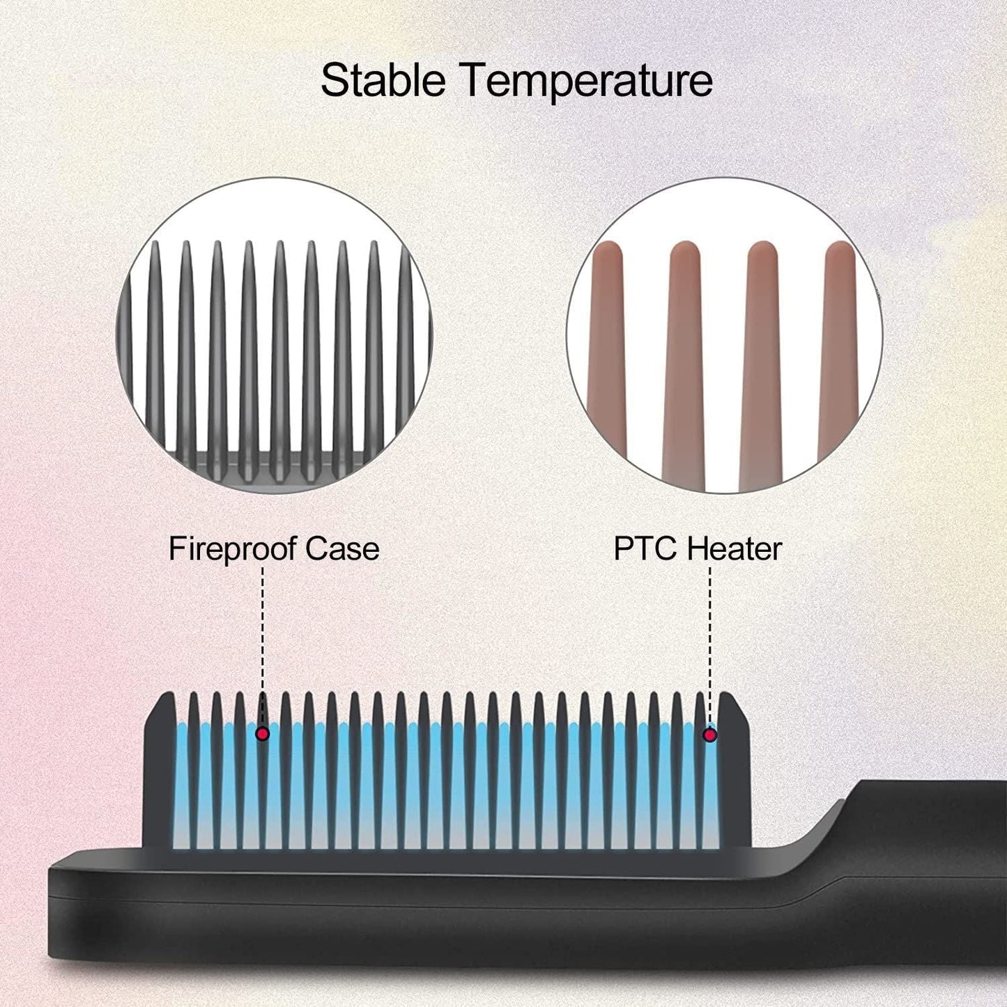 Five-speed Negative Ion Hair Straightener Brush