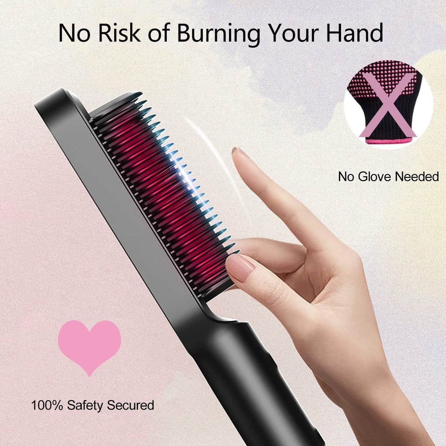 Five-speed Negative Ion Hair Straightener Brush