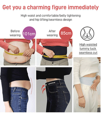 High Waisted Tummy Tuck Hip Lifting No Trace Antibactrial Panties