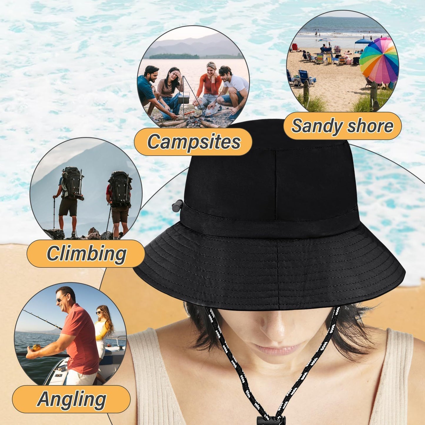Foldable Waterproof Fast-Drying Bucket Hat