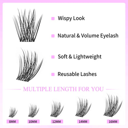 DIY Eyelash Clusters Extensions